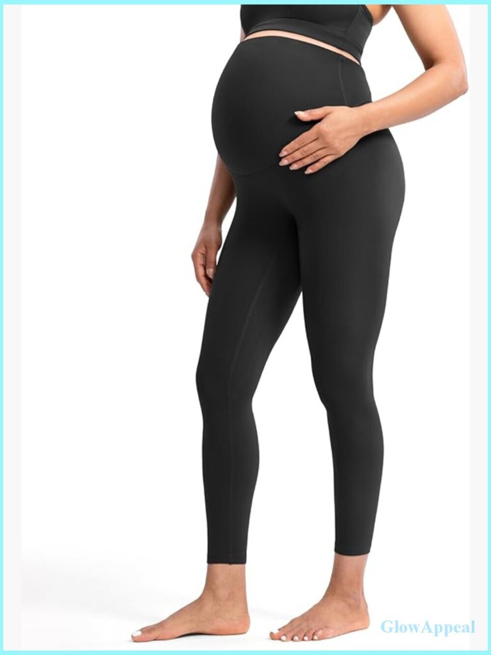 Maternity Leggings Over The Belly Yoga Pants Workout Active High Rise